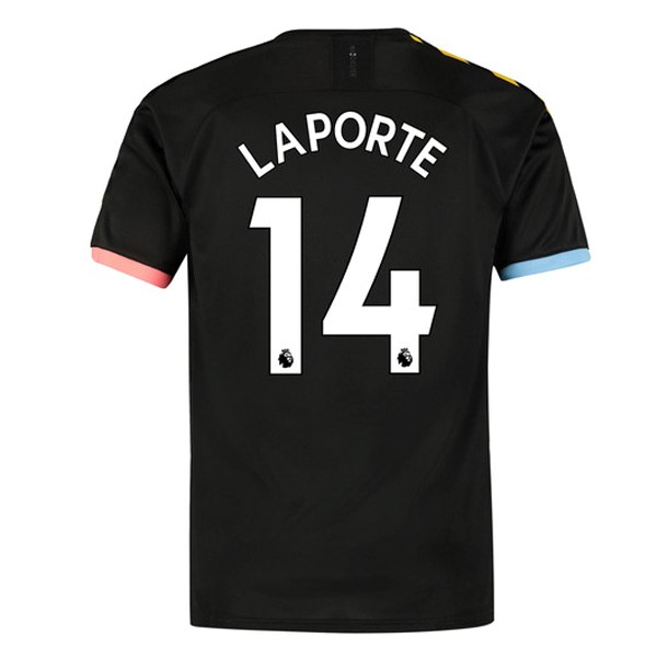 Camiseta Manchester City NO.14 Laporte 2ª 2019/20 Negro